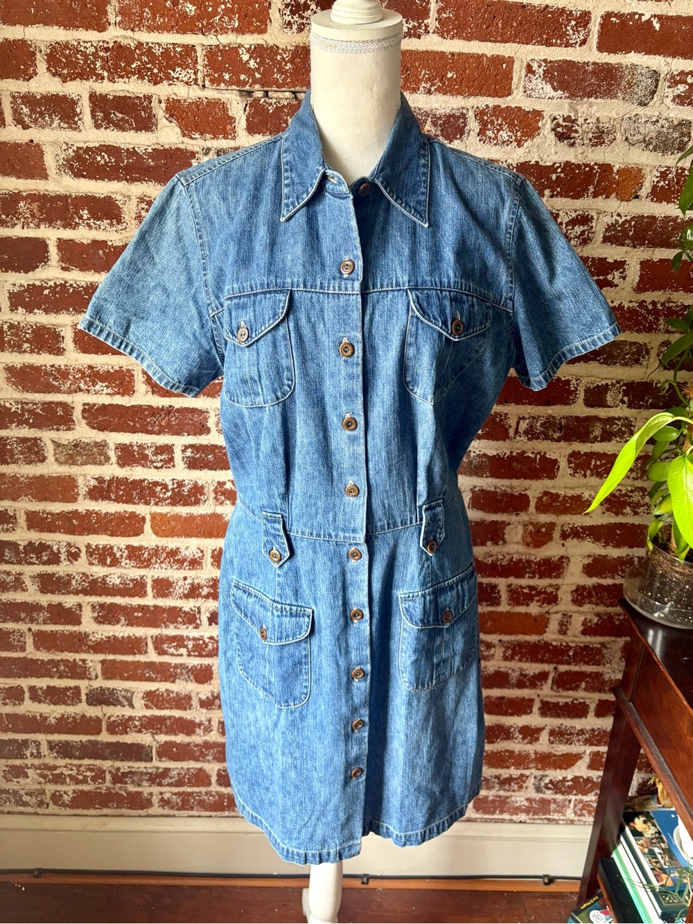 90s St. John’s Bay Denim Button Down Dress - Picture 6 of 6